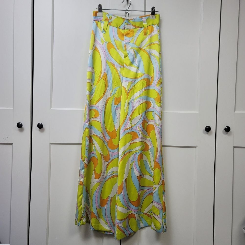 Zara Vibrant Multicolor Wide-Leg Pants - Picture 3 of 12